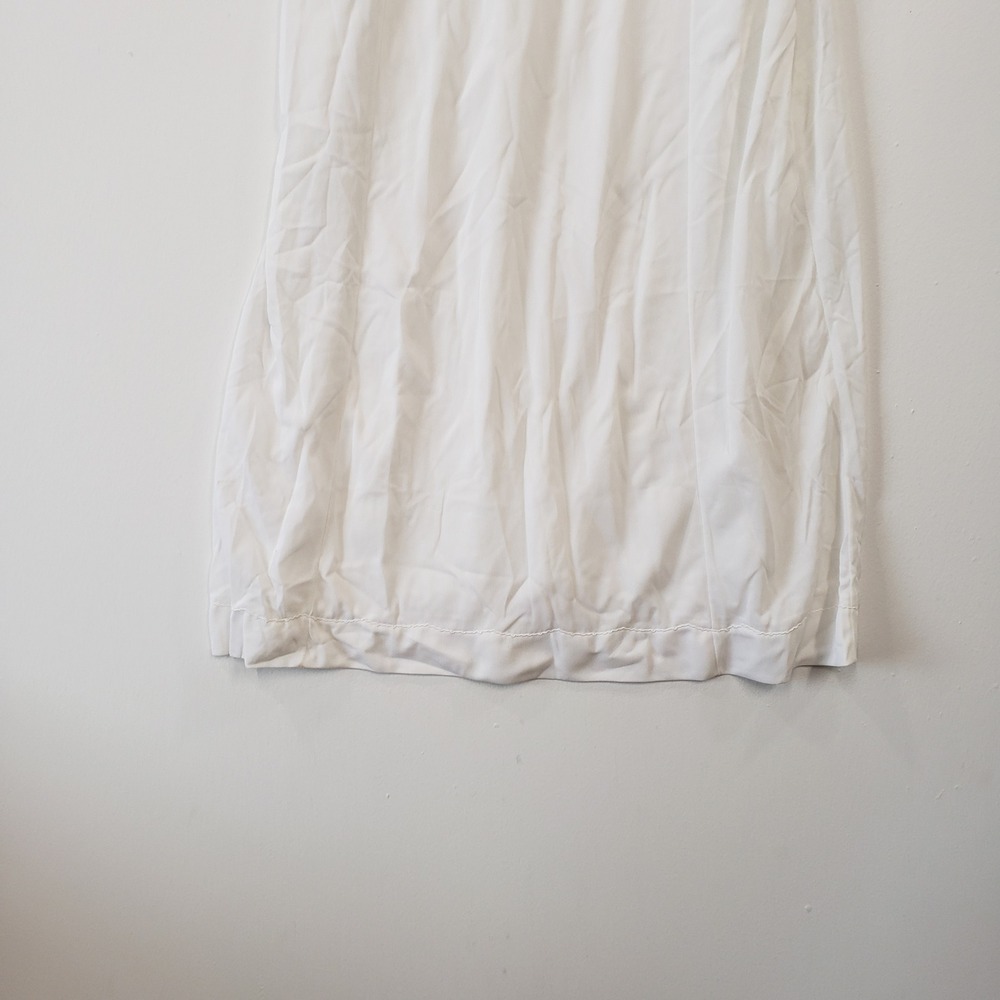 Slipfection Full Slip Women 38 White Vintage 70s  Nylon Tricot USA Coquette - Picture 3 of 7